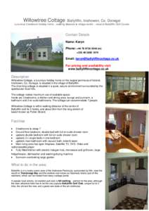 Willowtree Cottage -Ballyliffin, Inishowen, County Donegal