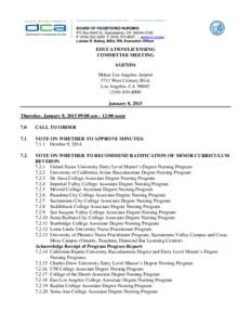 BUSINESS, CONSUMER SERVICES, AND HOUSING AGENCY • GOVERNOR EDMUND G. BROWN JR.  BOARD OF REGISTERED NURSING PO Box[removed], Sacramento, CA[removed]P[removed]F[removed] | www.rn.ca.gov Louise R. Bailey, M