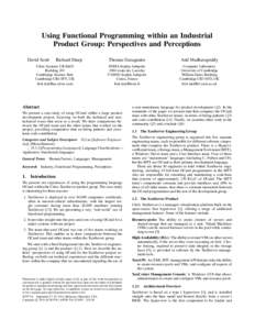 Functional languages / OCaml / Caml / Xen / ML / Foreach loop / Citrix Systems / Monad / Structural type system / Computing / Software engineering / Computer programming