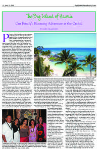 Park Labrea News/Beverly Press  12 June 15, 2006 The Big Island of Hawaii Our Family’s Blooming Adventure at the Orchid