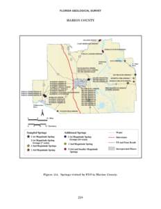 FLORIDA GEOLOGICAL SURVEY  MARION COUNTY Figure 114. Springs visited by FGS in Marion County.