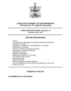 New Brunswick Liberal Association / Leader of the Opposition / Politics of Canada / 56th New Brunswick Legislative Assembly / Politics of New Brunswick / New Brunswick / Legislative Assembly of New Brunswick