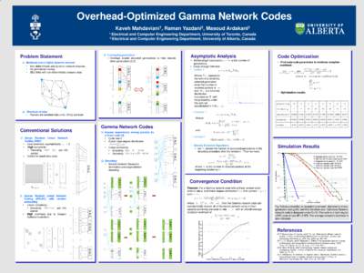   Overhead-Optimized Gamma Network Codes Kaveh  1