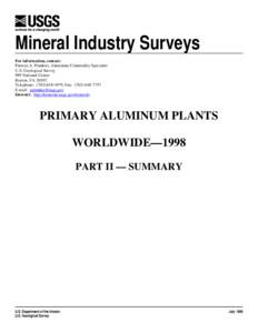 Primary Aluminum Plants Worldwide[removed]Part II