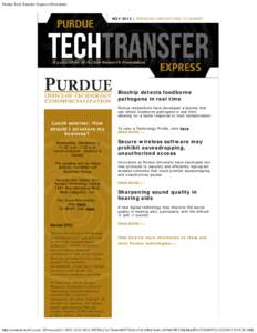 Purdue Tech Transfer Express eNewsletter