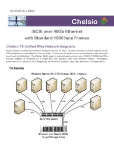 Delivering iSCSI over 40Gb Ethernet with 1500 MTU