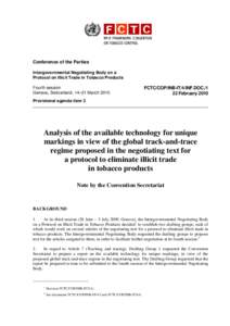 Radio-frequency identification / Identifiers / Automatic identification and data capture / Humanâ€“computer interaction / Encodings / GS1 / World Health Organization Framework Convention on Tobacco Control / Electronic Product Code / Track and trace / Identification / Barcodes / Technology