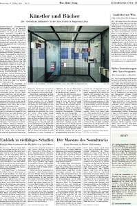 Neuö Zürcör Zäitung  Donnerstag, 19. Februar 2015 V Nr. 41 ZÜRCHER KULTUR 19