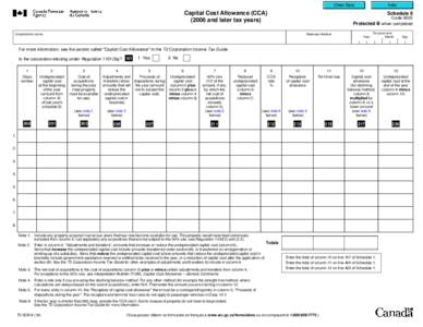 Clear Data  Capital Cost Allowance (CCA[removed]and later tax years)  Help