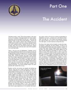 COLUMBIA  ACCIDENT INVESTIGATION BOARD Part One