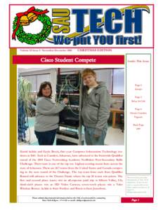 Volume 35 Issue 5 November-December[removed]CHRISTMAS EDITION Cisco Student Compete