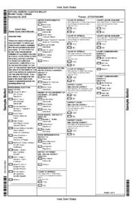 Vote Both Sides OFFICIAL GENERAL ELECTION BALLOT Boulder County, Colorado November 02, 2004 UNITED STATES SENATOR (Vote for One)