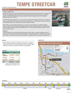 valleymetro.org/tempestreetcar  TEMPE STREETCAR REPORT CARD