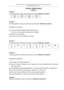 Egzamin maturalny z języka niemieckiego dla absolwentów klas dwujęzycznych Model odpowiedzi – część I 1  MODEL ODPOWIEDZI