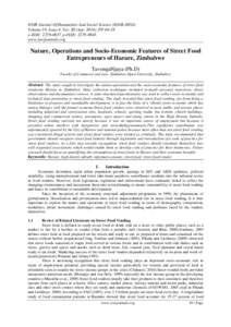 IOSR Journal Of Humanities And Social Science (IOSR-JHSS) Volume 19, Issue 4, Ver. III (Apr. 2014), PPe-ISSN: , p-ISSN: www.iosrjournals.org  Nature, Operations and Socio-Economic Features of S