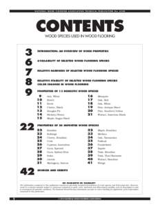 NATIONAL WOOD FLOORING ASSOCIATION TECHNICAL PUBLICATION No. A200  CONTENTS WOOD SPECIES USED IN WOOD FLOORING  3