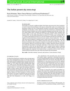 Geophysical Journal International Geophys. J. Int[removed], 705–716 doi: [removed]j.1365-246X[removed]x  The Italian present-day stress map