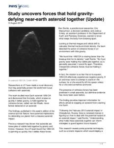 Asteroids / Planetary defense / S-type asteroids / Asteroid / Near-Earth object / Rubble pile / Impact event / 243 Ida / Rosetta / Planetary science / Spaceflight / Astronomy