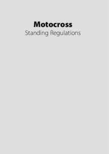 Motocross  Standing Regulations AUTO CYCLE UNION HANDBOOK 2015