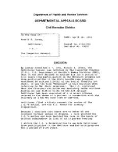 [removed]CR257 Ronald E. Jones v. The Inspector General