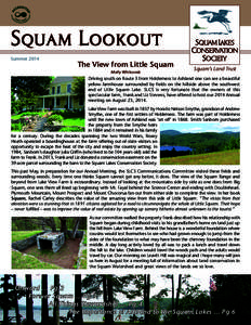 Squam Lookout Summer 2014 The View from Little Squam Molly Whitcomb