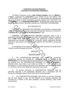 CONSTRUCTION UPON REQUEST CONSTRUCTION MANAGER AGREEMENT r Fo