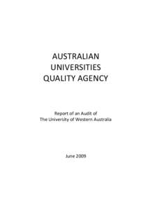       AUSTRALIAN  UNIVERSITIES  QUALITY AGENCY 