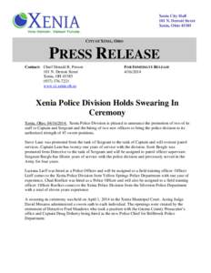 Xenia City Hall 101 N. Detroit Street Xenia, Ohio[removed]CITY OF XENIA, OHIO