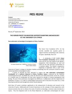 Archaeological sub-disciplines / Honor Frost / Underwater archaeology / Cyprus / Archaeology / Asia / Maritime archaeology