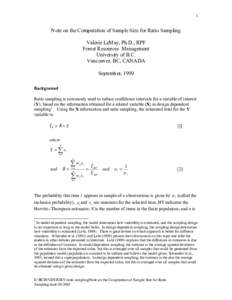 Microsoft Word - Note on the Computation of Sample Size for Ratio Sampling.doc