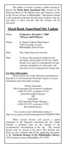 Environment / Superfund / Cottman Transmission / Hercules 009 Landfill / Hazardous waste / United States Environmental Protection Agency / Pollution