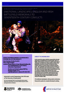 change  Secondary School History Teachers Workshop The ARC Centre of Excellence for the History of Emotions, Europeand The UQ School of History, Philosophy, Religion and Classics presents: