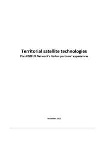 Microsoft Word - en_Tecnologie satellitari per il territorio_Regioni Ita Nereus_dec 2011.doc