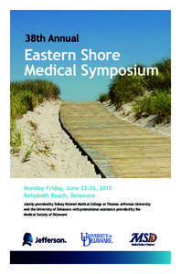 5798_ESMSBro2015_Layout[removed]:04 AM Page 1  38th Annual Eastern Shore Medical Symposium