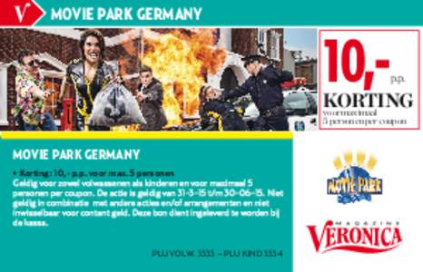 MOVIE PARK GERMANY  10,- p.p.