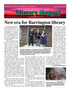 Western Counties Regional Library  September 2006 Compiled by Ian White