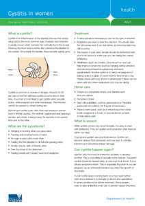 Cystitis in women Adult Emergency department factsheets  What is cystitis?