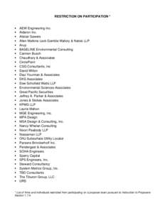 Microsoft Word - Restriction on Participation[removed]doc