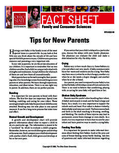 Family and Consumer Sciences HYG[removed]Tips for New Parents H