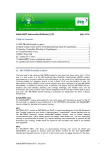 SafeSciMET	
  Information	
  Bulletin	
  (#15)	
  	
   	
   Table	
  of	
  Contents	
    