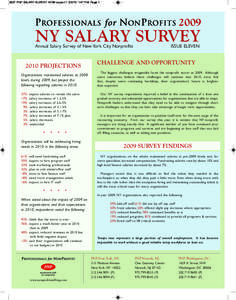 3327 PNP SALARY SURVEY NY09:Layout[removed]:47 PM Page[removed]NY SALARY SURVEY Annual Salary Survey of New York City Nonprofits