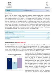 Kenya  EFA Country Profile 2014