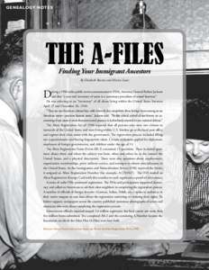 The A-Files: Finding Your Immigrant Ancestors