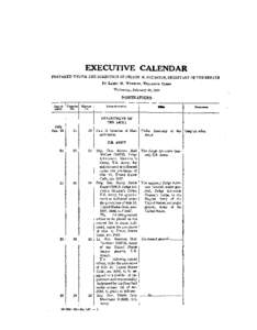 EXECUTIVE CALENDAR PREPARED UNDER THE DIRECTION OF FELTON M. JOHNSTON, SECRETARY OF THE SENATE BY LAREY M.