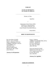 C8[removed]STATE OF MINNESOTA IN COURT OF APPEALS __________________________________________ Rodney LeVake, Appellant,