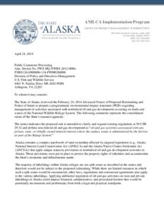 ANILCA Implementation Program OFFICE OF PROJECT MANAGEMENT & PERMITTING 550 West Seventh Avenue, Suite 1430 Anchorage, Alaska[removed]Main: [removed]Fax: [removed]