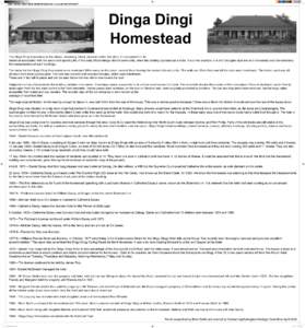 16009 TEMORA-DINGI DINGI HOMESTEAD-BLACK-1.0mm-3M[removed]PAK MATT  Dinga Dingi Homestead The Dinga Dingi homestead is the oldest, remaining, intact, structure within the shire. It is important for its historical associati