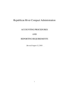 Republican River Compact Administration  ACCOUNTING PROCEDURES AND REPORTING REQUIREMENTS