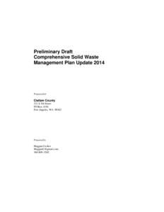 Preliminary Draft Comprehensive Solid Waste Management Plan Update 2014 Prepared for