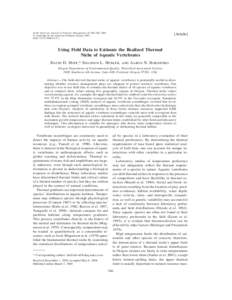 North American Journal of Fisheries Management 25:346–360, 2005 q Copyright by the American Fisheries Society 2005 DOI: M03Article]